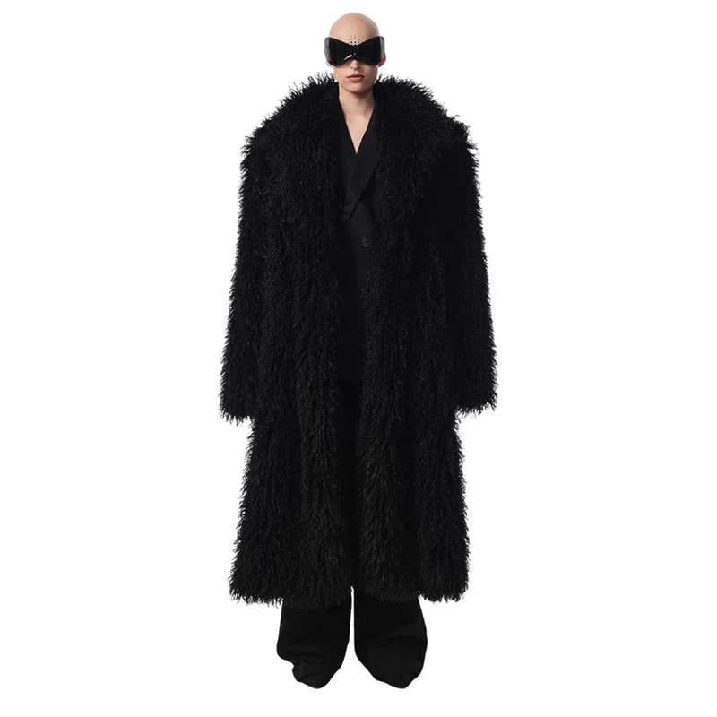Unisex Lamb Wool Trench Coat