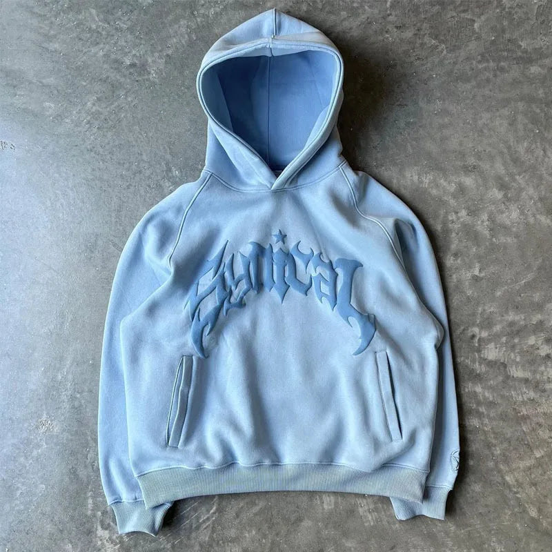 Letter Printed Oversized Hoodie