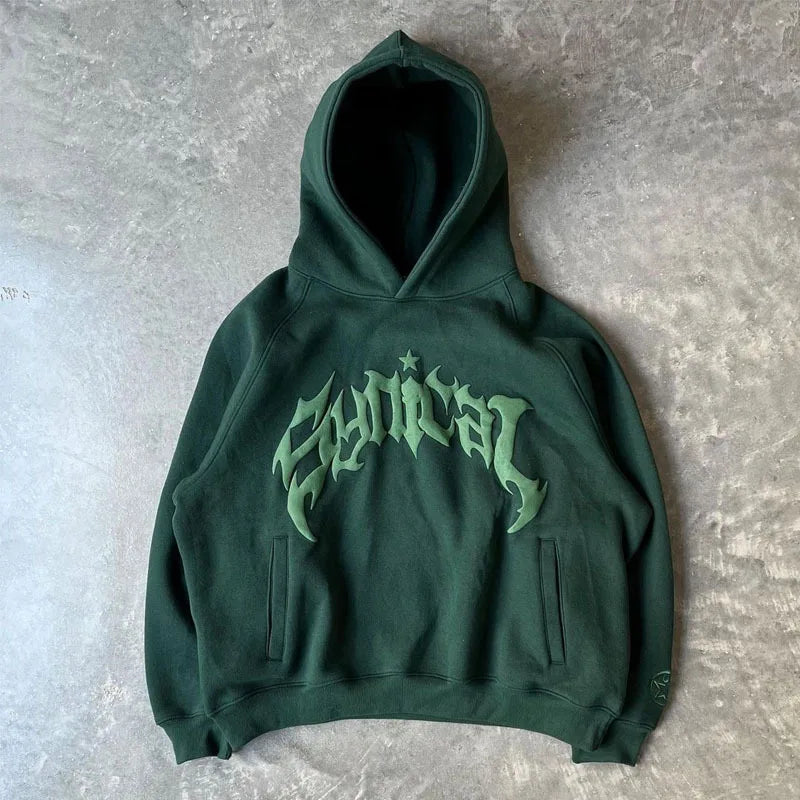 Letter Printed Oversized Hoodie
