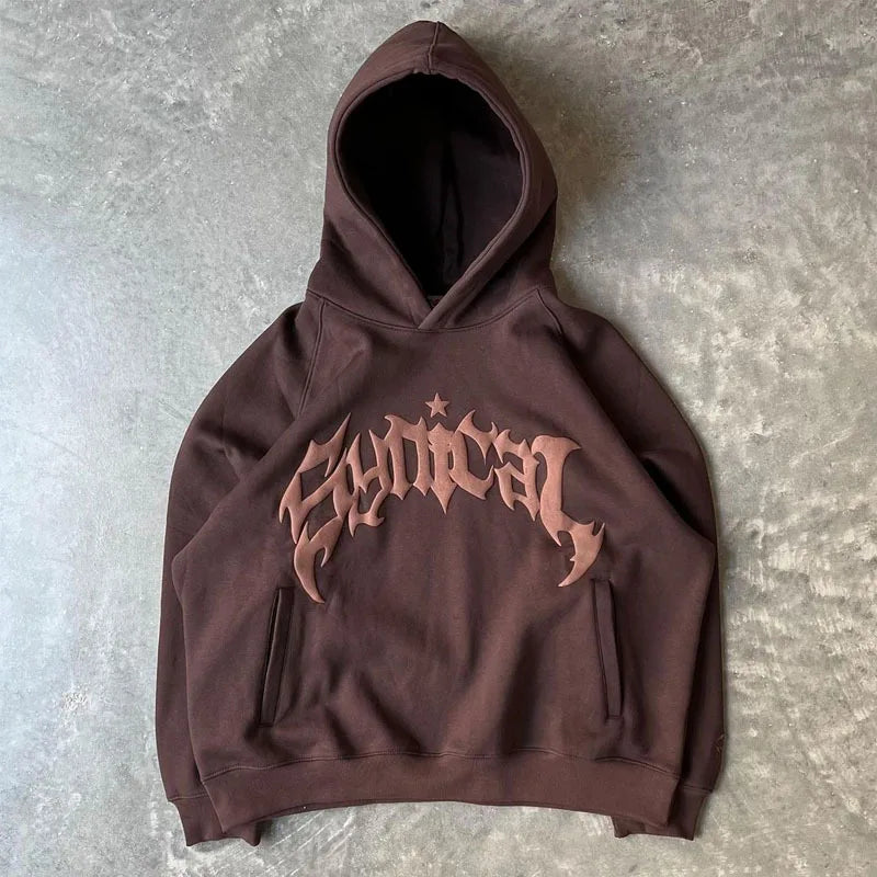 Letter Printed Oversized Hoodie
