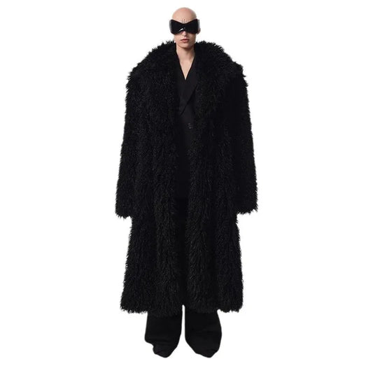Unisex Lamb Wool Trench Coat