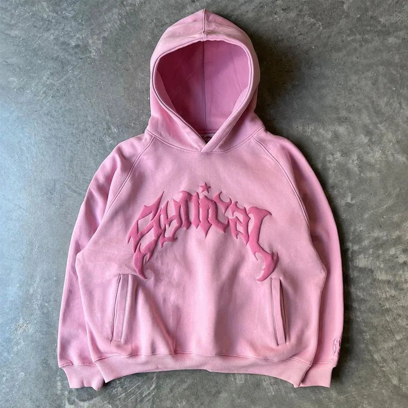 Letter Printed Oversized Hoodie