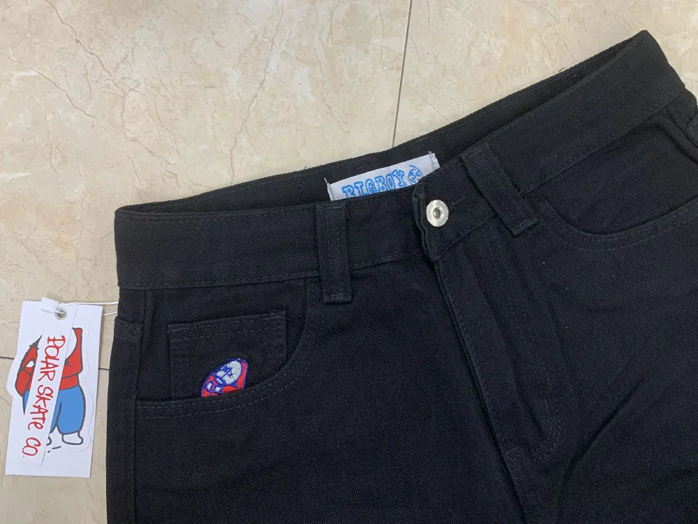 Polar Big Boy Embroidered Baggy Jeans – Retro Punk Denim